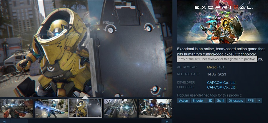 Dinosaurs breekt succesreeks van Capcom: actiespel Exoprimal krijgt matige recensies en trekt weinig aandacht van gamers-2 Dinosaurs breekt succesreeks van Capcom: actiespel Exoprimal krijgt matige recensies en trekt weinig aandacht van gamers-2