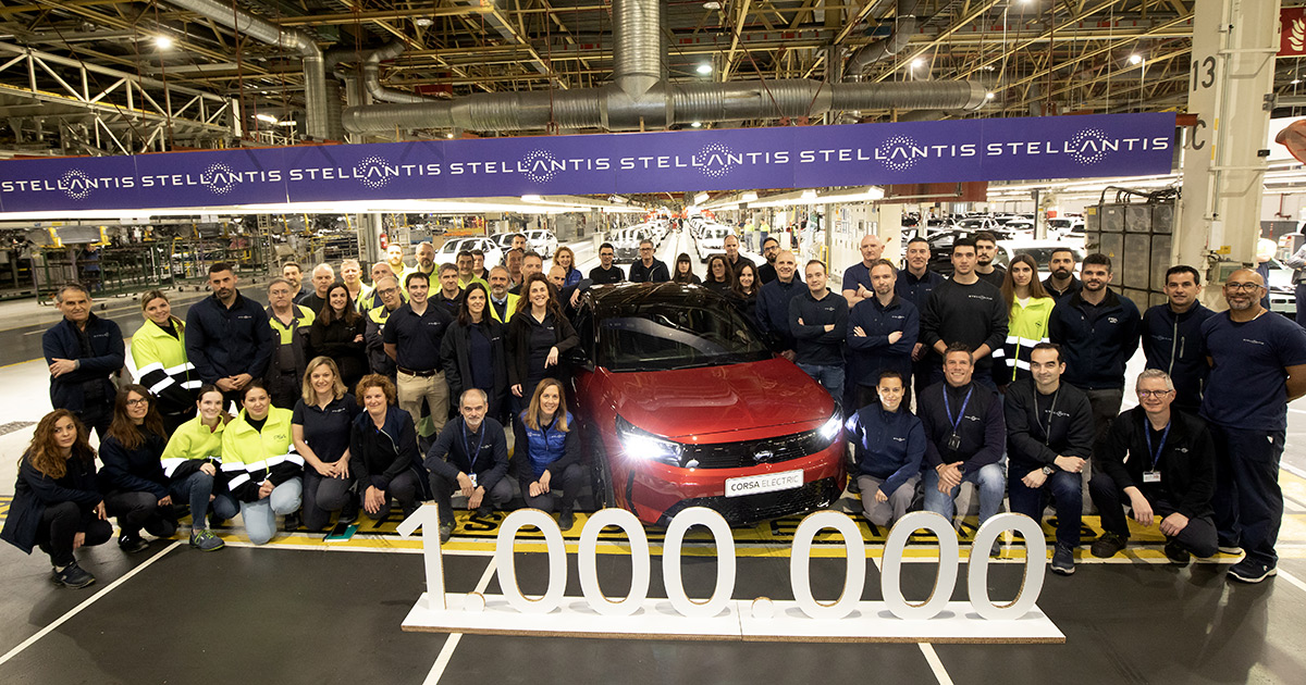 De Opel Corsa F is de een miljoenste kopie. De een miljoenste Opel Corsa F.
