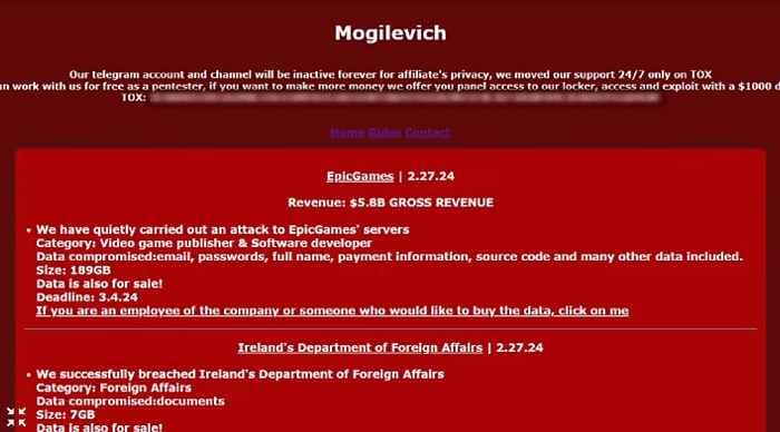 Media: hackersgroep Mogilevich heeft de servers van Epic Games gehackt en ongeveer 200 GB aan vertrouwelijke informatie gestolen-2 Media: hackersgroep Mogilevich heeft de servers van Epic Games gehackt en ongeveer 200 GB aan vertrouwelijke informatie gestolen-2
