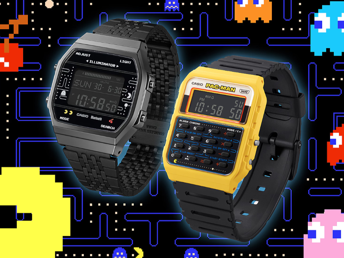 Horloges uit de Pac-Man x Casio Vintage collectie Horloges uit de Pac-Man x Casio Vintage collectie