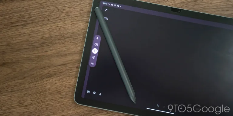 Close-up van de Google Pixel Tablet Pen