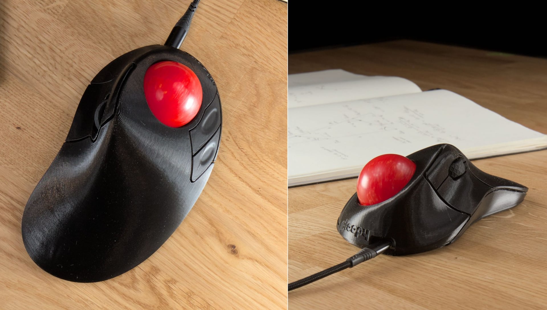 Ploopy Classic 2: een 3D-geprinte, optische trackball die kan worden gekocht voor $145 Trackball Ploopy Classic 2. Illustratie: Ploopy