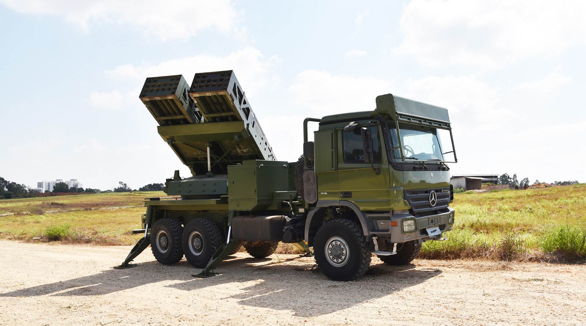 MLRS PULS. Illustratie: Elbit Systemen MLRS PULS. Illustratie: Elbit Systemen