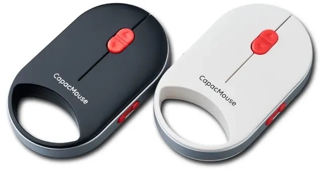 CapacMouse Pro in zwart en wit CapacMouse Pro in zwart en wit