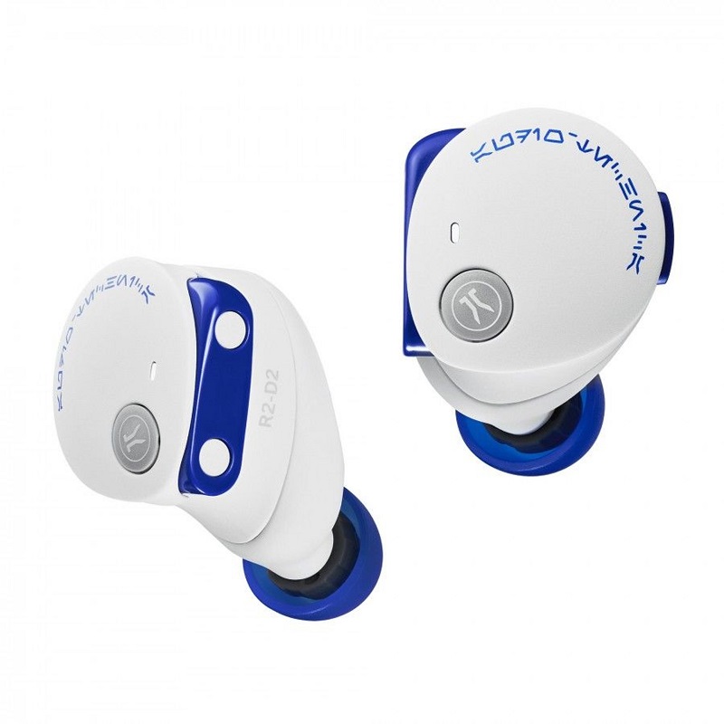 'R2-D2'-hoofdtelefoon in blauwe en witte kleuren 'R2-D2'-hoofdtelefoon in blauwe en witte kleuren