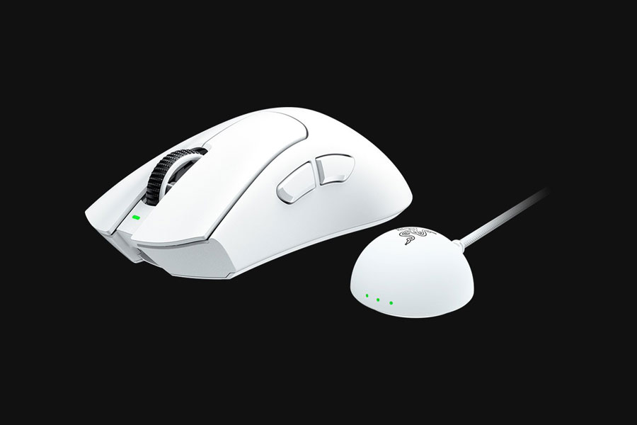Razer DeathAdder V4 Pro in witte kleur