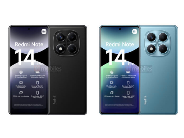 Redmi Note 14 Pro 4G render Redmi Note 14 Pro 4G render