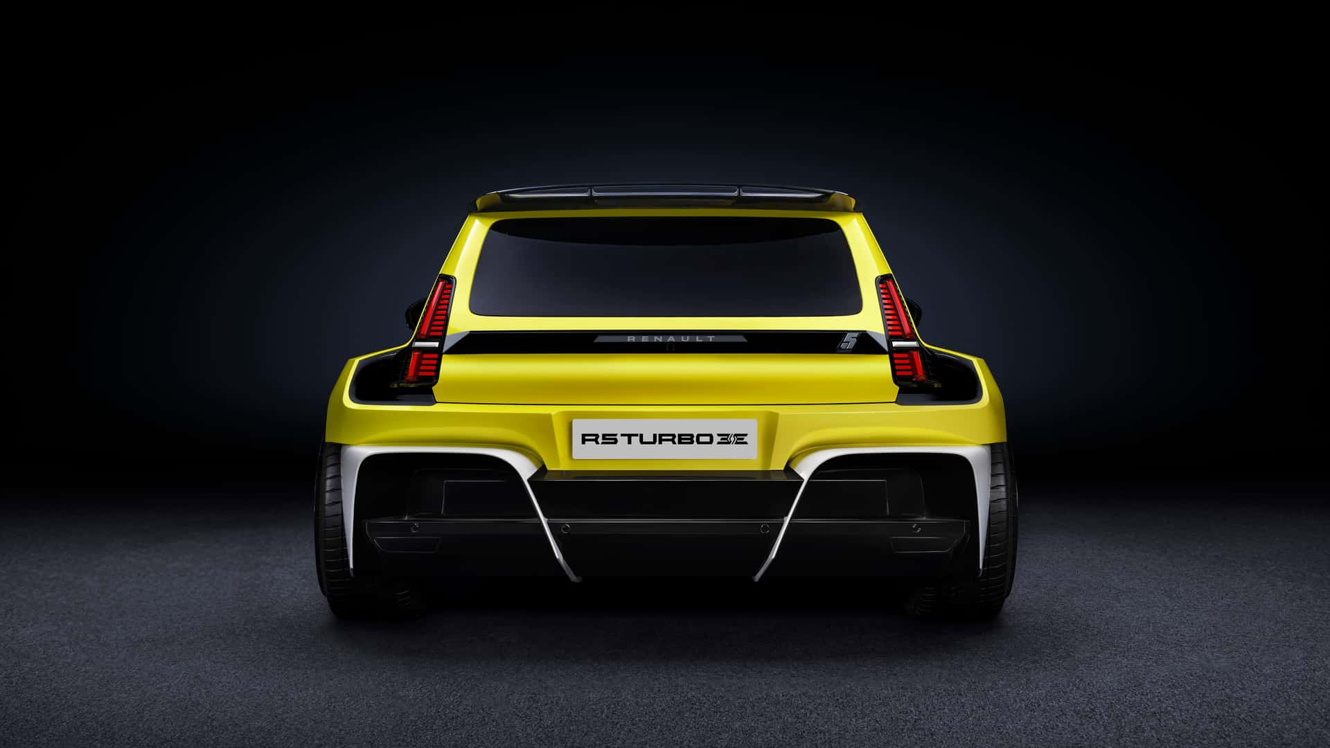 Renault 5 Turbo 3E vooraanzicht Renault 5 Turbo 3E vooraanzicht
