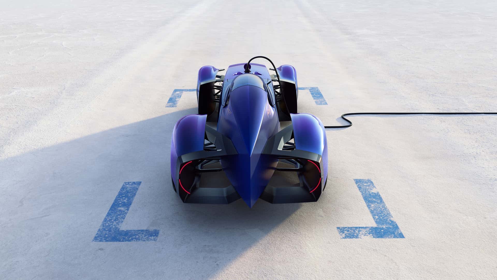 Vooraanzicht van de Renault Filante Record 2025 Vooraanzicht van de Renault Filante Record 2025