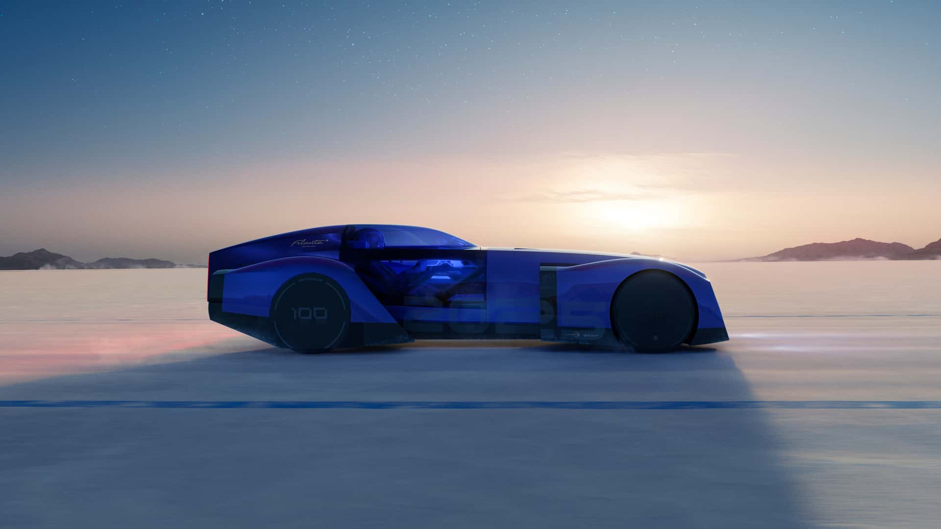 Achteraanzicht van Renault Filante Record 2025 Achteraanzicht van Renault Filante Record 2025