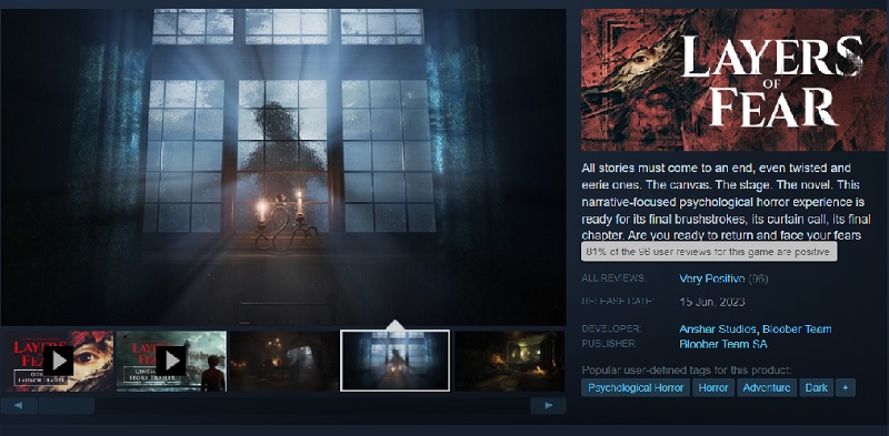 Gamers loven de griezelige verhalen van Bloober Team: horrorgame Layers of Fear (2023) krijgt positieve recensies op Steam-2 Gamers loven de griezelige verhalen van Bloober Team: horrorgame Layers of Fear (2023) krijgt positieve recensies op Steam-2