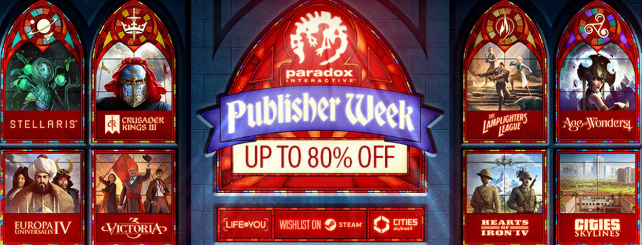 Crusader Kings, Europa Universalis, Stellaris en andere Paradox Interactive games beschikbaar tot 80% korting. Crusader Kings, Europa Universalis, Stellaris en andere Paradox Interactive games beschikbaar tot 80% korting.