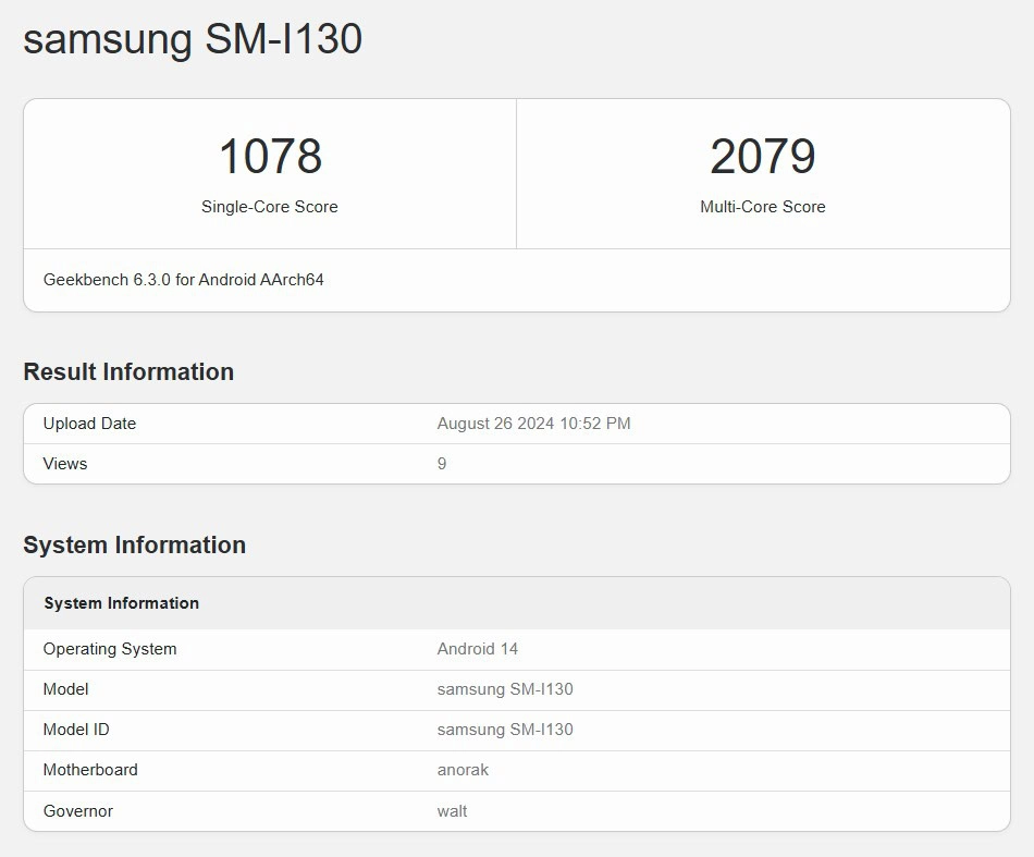 Project Moohan headset testresultaten op Geekbench