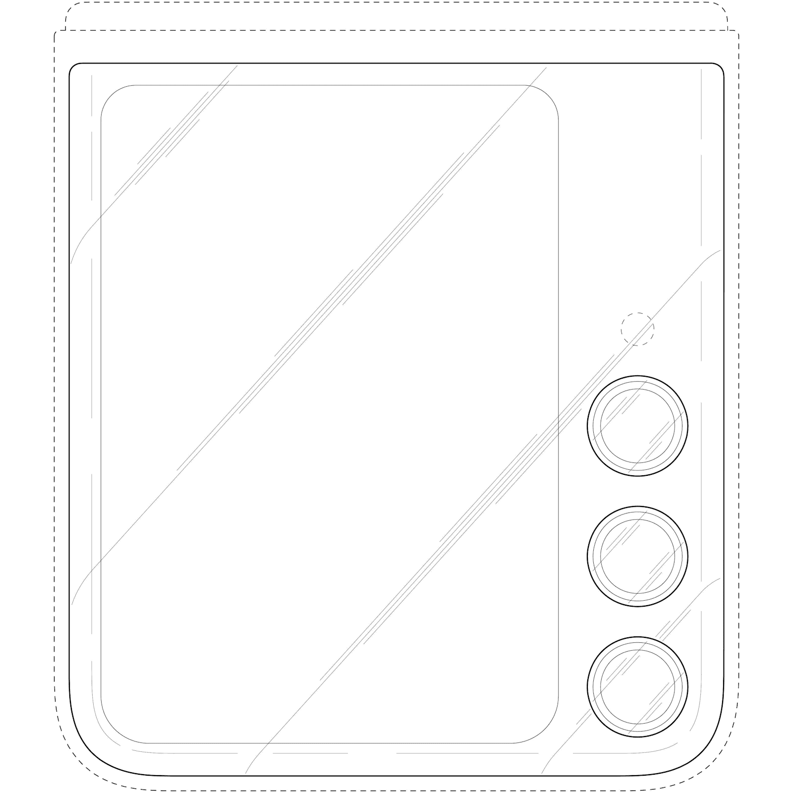 Vooraanzicht van Samsung Galaxy Z Flip 7 met telefoto camera