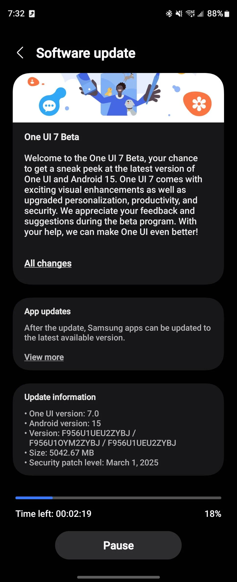 Samsung Galaxy Z Fold 6 One UI 7 Beta Update Afbeelding 1 Samsung Galaxy Z Fold 6 One UI 7 Beta Update Afbeelding 1
