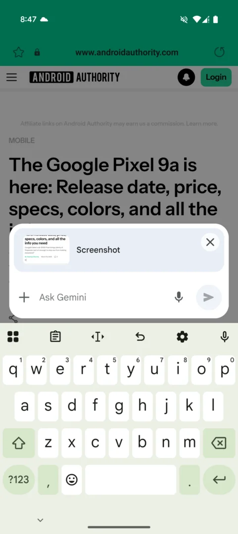 Afbeelding van het testen van samenvattingen van webpagina's in Samsung Internet met Gemini Afbeelding van het testen van samenvattingen van webpagina's in Samsung Internet met Gemini