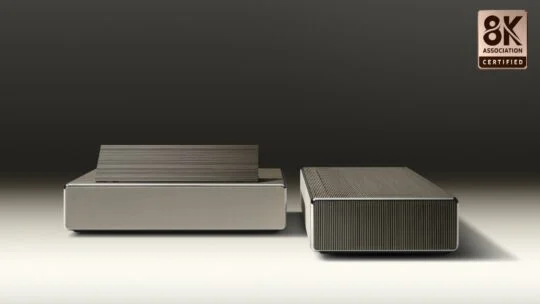 Samsung De Première 8K Samsung De Premiere 8K. Illustratie van de nieuwe projector van Samsung