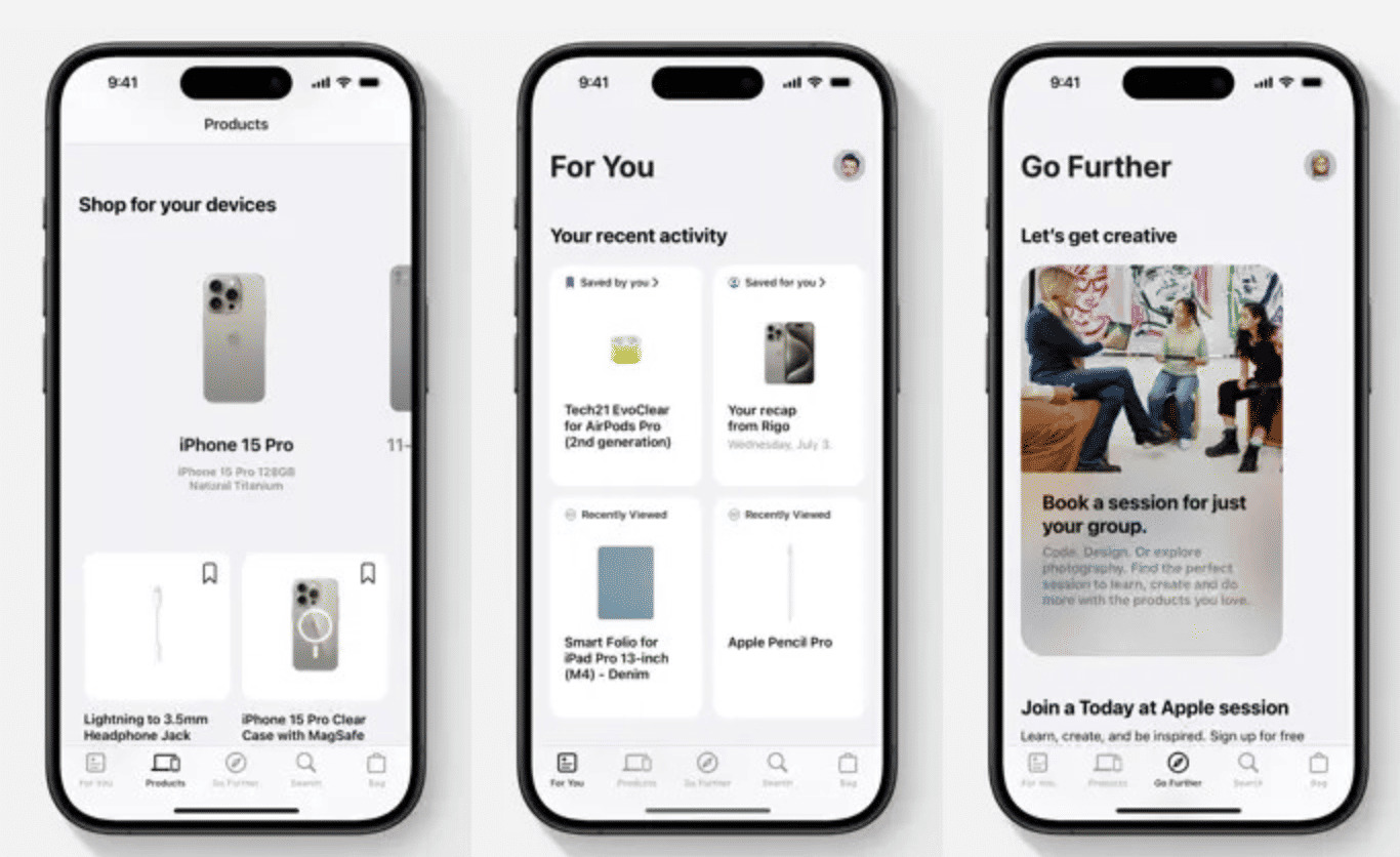 Apple Store-app Schermafbeelding van de Apple Store-app