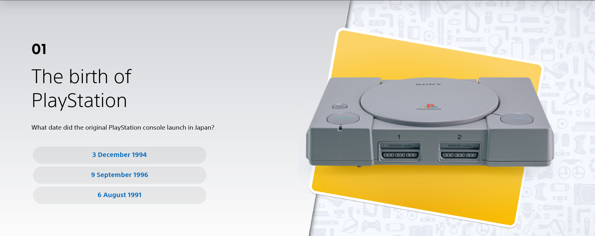 Screenshot van de quiz Screenshot van de quiz. Illustratie door PlayStation