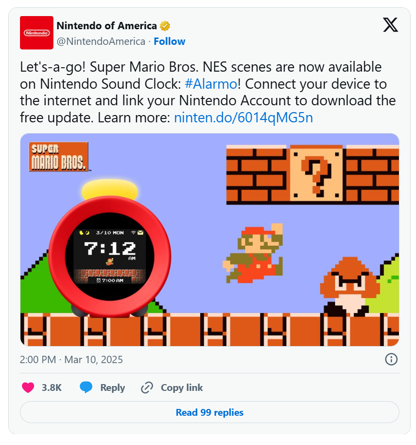 Nintendo Alarmo wekker Nintendo Alarmo wekker
