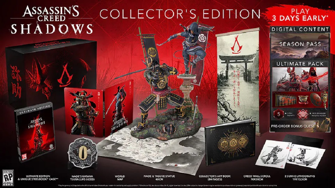 Ubisoft heeft een luxe verzamelaarseditie van Assassin's Creed Shadows onthuld: fans van de franchise zullen deze niet aan zich voorbij kunnen laten gaan Ubisoft heeft een luxe verzamelaarseditie van Assassin's Creed Shadows onthuld: fans van de franchise zullen deze niet aan zich voorbij kunnen laten gaan