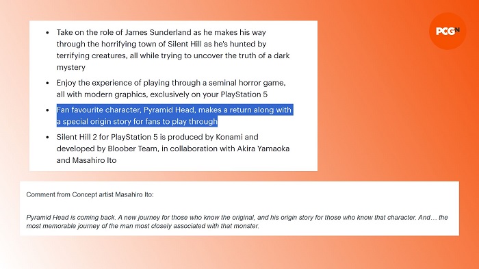 Konami ontkent uitbreiding verhaallijn Pyramid Head in Silent Hill 2-remake: Bloober Team wijkt niet af van de canonieke horror verhaallijn-2 Konami ontkent uitbreiding verhaallijn Pyramid Head in Silent Hill 2-remake: Bloober Team wijkt niet af van de canonieke horror verhaallijn-2
