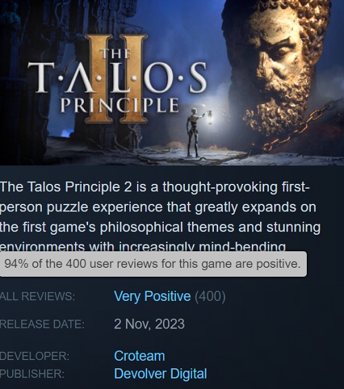 Gamers zijn enthousiast: puzzelgame The Talos Principle 2 krijgt goede recensies op Steam-2 Gamers zijn enthousiast: puzzelgame The Talos Principle 2 krijgt goede recensies op Steam-2