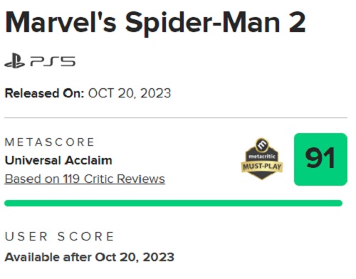 100% van de aanbevelingen spreken voor zich: critici zijn lovend over Marvel's Spider-Man 2 en prijzen het uitstekende werk van Insomniac Games.-3 100% van de aanbevelingen spreken voor zich: critici zijn lovend over Marvel's Spider-Man 2 en prijzen het uitstekende werk van Insomniac Games.-3