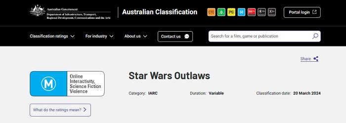 Star Wars Outlaws is niet voor kinderen: de game van Ubisoft heeft een leeftijdsclassificatie gekregen in Australië-2 Star Wars Outlaws is niet voor kinderen: de game van Ubisoft heeft een leeftijdsclassificatie gekregen in Australië-2