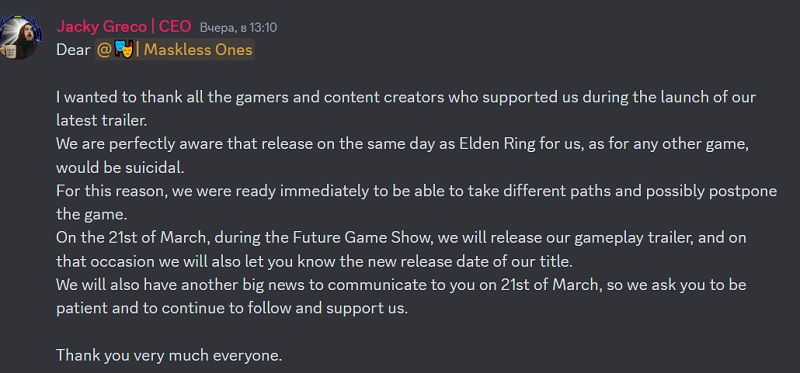 Elden Ring gooit alle plannen in de war: de ontwikkelaars van de ambitieuze actiegame Enotria: The Last Song hebben de releasedatum van de game uitgesteld vanwege overweldigende concurrentie-2 Elden Ring gooit alle plannen in de war: de ontwikkelaars van de ambitieuze actiegame Enotria: The Last Song hebben de releasedatum van de game uitgesteld vanwege overweldigende concurrentie-2