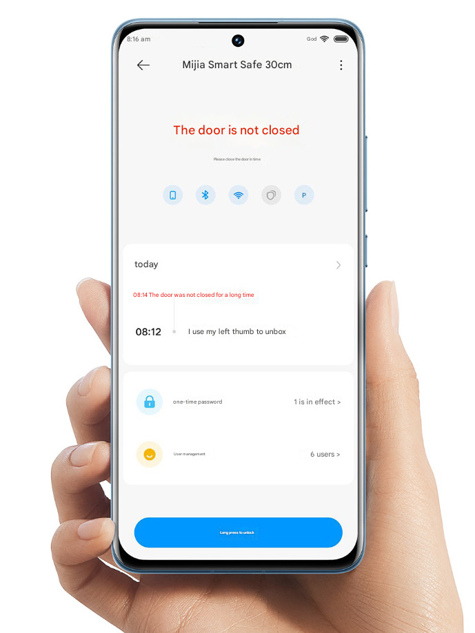 Xiaomi Mijia Smart Safe vooraanzicht Xiaomi Mijia Smart Safe vooraanzicht