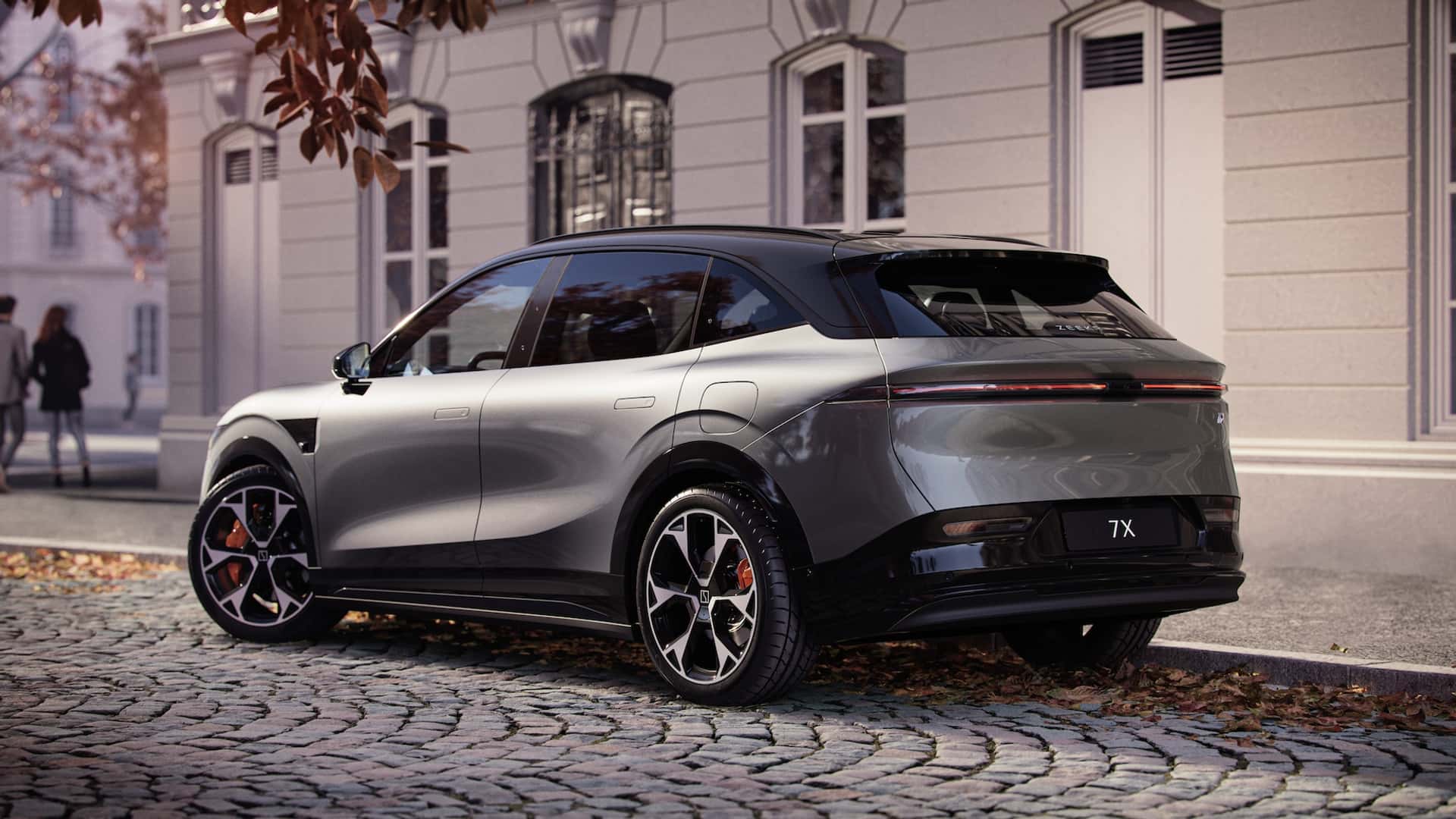 Achterkant van de Zeekr 7X crossover Achterkant van de Zeekr 7X crossover