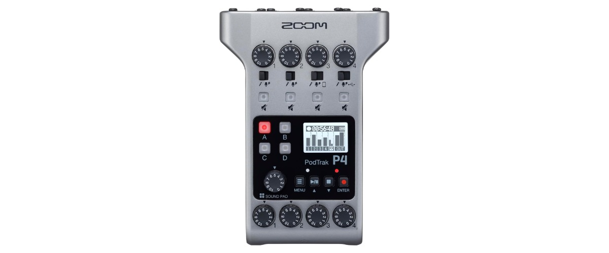 Zoom PodTrak P4 draagbare podcastrecorder Zoom PodTrak P4 draagbare podcastrecorder